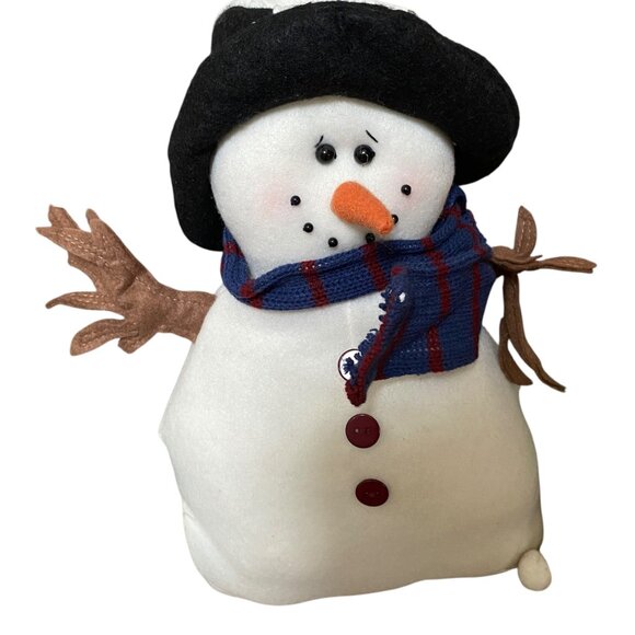 St. Nicholas Square Snowmen & Christmas Tree Plush Decor Figurine Draft Catcher - Picture 7 of 12